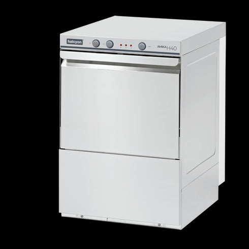 Halcyon Aimka AMH40D Undercounter Glasswasher 400 x 400mm Basket + Drain Pump